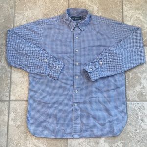 Polo Blue/White Checkered Button Down Shirt